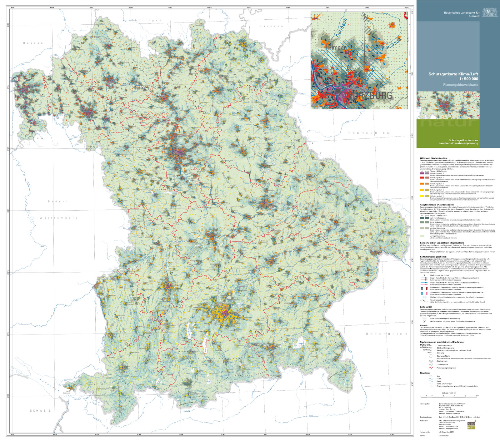 Schutzgutkarte Klima Luft Bayern